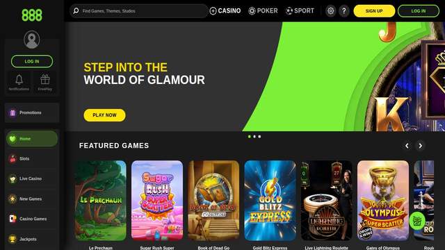888 Casino casino screenshot